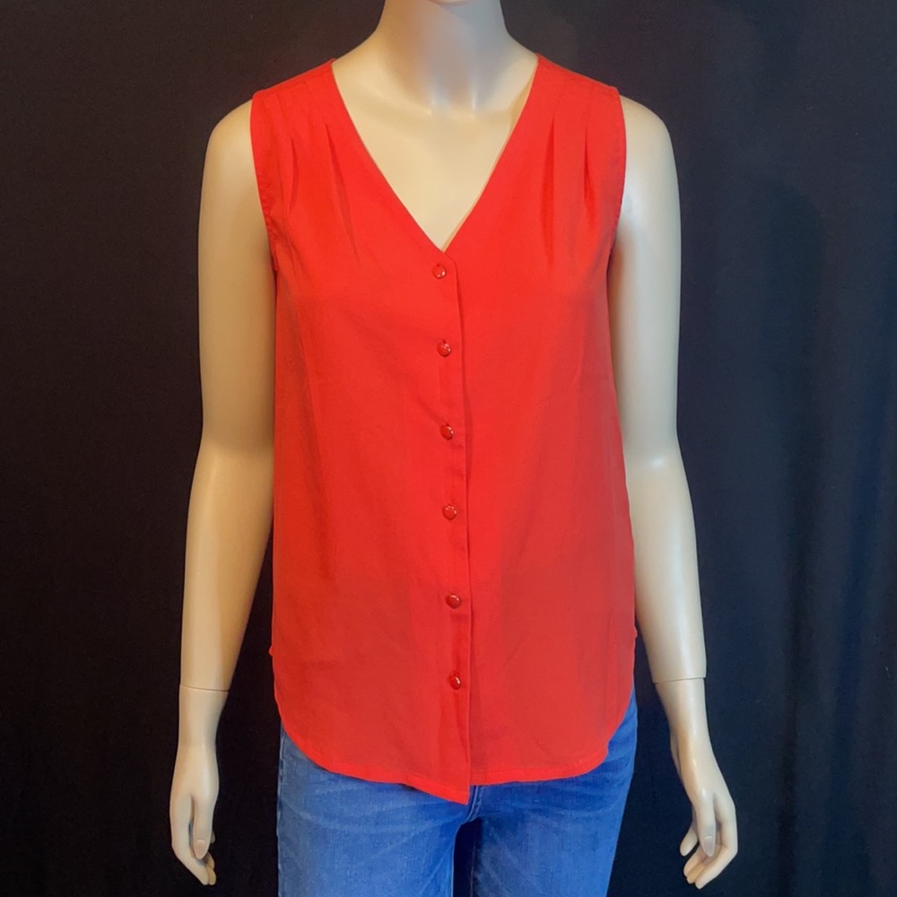 Tommy Hilfiger Orange Button Up Blouse